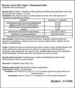 Men Energy – Suplement diety dla mężczyzn (5 kapsułek)