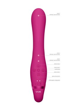 Wibrator SUKI – Pink | Strap-on bez uprzęży klasy premium