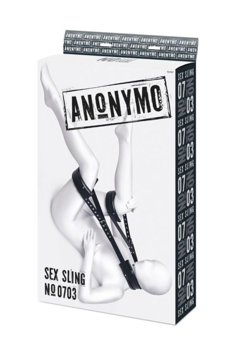 Anonymo fixing sling, PU leather, black, 145 cm Anonymo fixing sling, PU leather, black, 145 cm