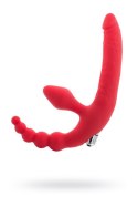 Black & Red Beltless Strap-On – Bezpaskowy Strap-On z Wibratorem