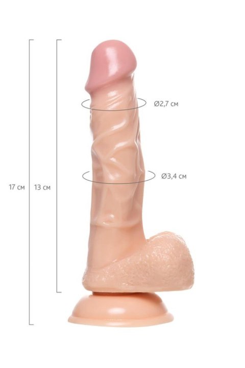 Realistic dildo A-Toys by TOYFA Kirc, TPE, nude, 17 cm Realistic dildo A-Toys by TOYFA Kirc, TPE, nude, 17 cm