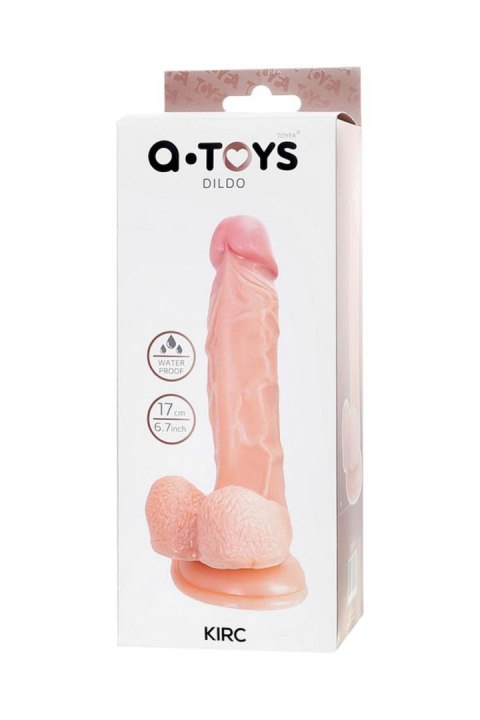 Realistic dildo A-Toys by TOYFA Kirc, TPE, nude, 17 cm Realistic dildo A-Toys by TOYFA Kirc, TPE, nude, 17 cm