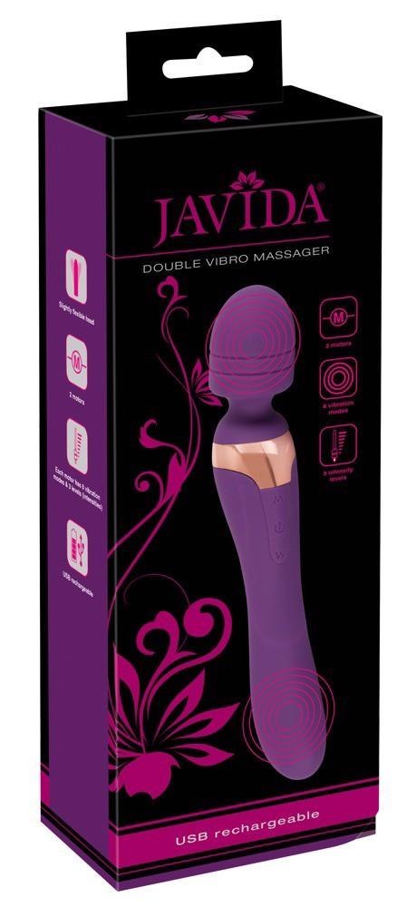 Javida™ – Double Massager | Podwójny Masażer i Wibrator 2w1 8 Trybów Wibracji • 2 Silniki • Design Premium