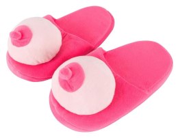 Slipper Boobs Pink – Różowe Kapcie Pluszowe z Piersiami | Rozmiar 42–45