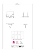 Bielizna-Letica komplet 2-częściowy otwarty czarny S/M Bielizna-Letica komplet 2-częściowy otwarty czarny S/M