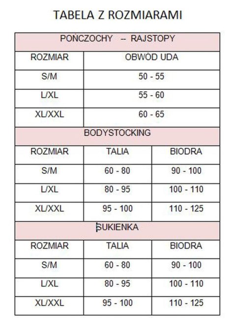 Bielizna-Bodystocking Czarny S/M """"Kiss Me"""" Bielizna-Bodystocking Czarny S/M """"Kiss Me""""