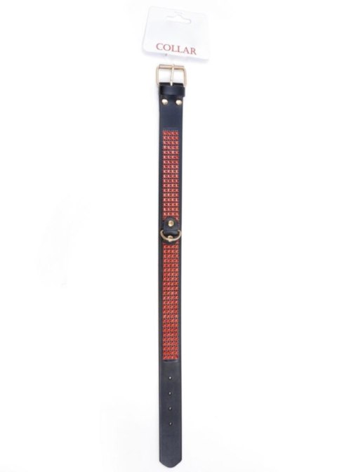 Fetish B - Series Collar with crystals 3 cm Red Line Fetish B - Series Collar with crystals 3 cm Red Line