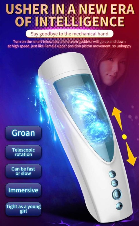Masturbator – Wibracje, Rotacja i Efekty Świetlne | 10+10 Funkcji + Talk Mode Masturbator – Wibracje, Rotacja i Efekty Świetlne | 10+10 Funkcji + Talk Mode