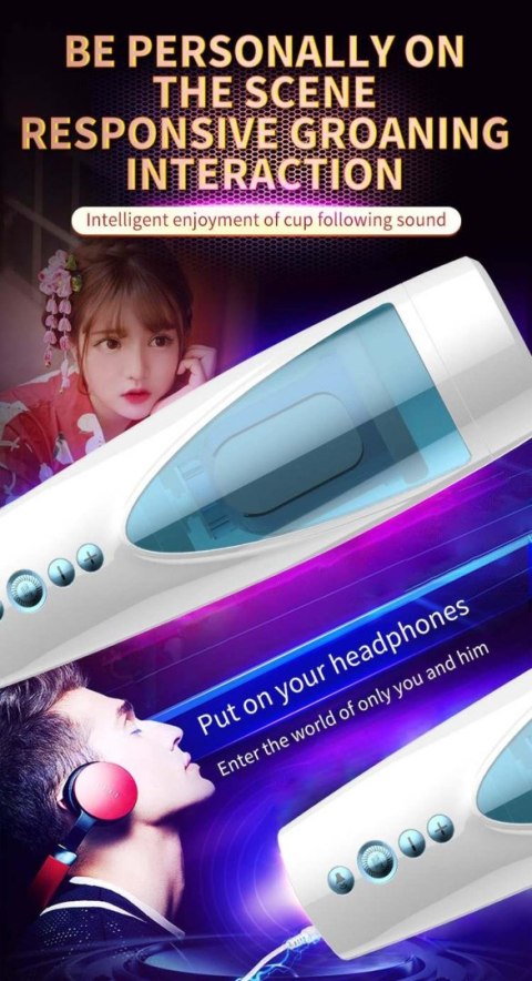 Masturbator – Wibracje, Rotacja i Efekty Świetlne | 10+10 Funkcji + Talk Mode Masturbator – Wibracje, Rotacja i Efekty Świetlne | 10+10 Funkcji + Talk Mode