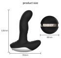 Wibrator Silicone Massager USB 7 Function + Pulsator / Heating BLACK