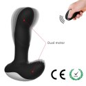 Wibrator Silicone Massager USB 7 Function + Pulsator / Heating BLACK