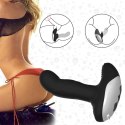 Wibrator Silicone Massager USB 7 Function + Pulsator / Heating BLACK