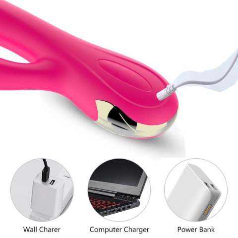 Wibrator-Silicone Vibrator USB 7 Function + Booster / Heating Wibrator-Silicone Vibrator USB 7 Function + Booster / Heating