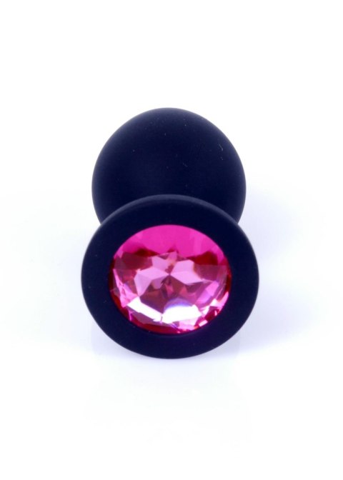 Plug-Jewellery Black Silicon PLUG Medium- Pink Diamond Plug-Jewellery Black Silicon PLUG Medium- Pink Diamond