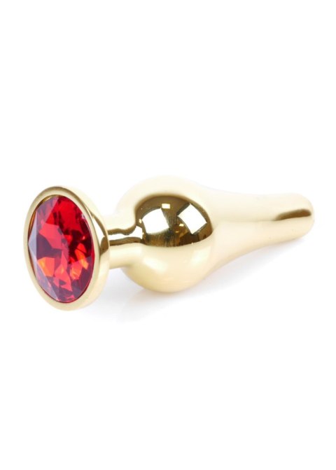 Plug-Jewellery Gold BUTT PLUG- Red Plug-Jewellery Gold BUTT PLUG- Red