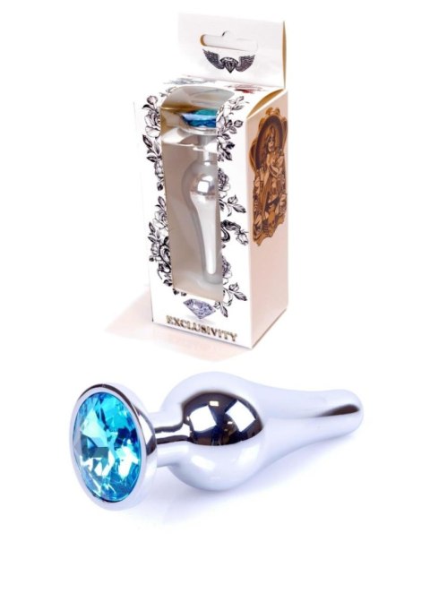 Plug-Jewellery Silver BUTT PLUG- Light Blue Plug-Jewellery Silver BUTT PLUG- Light Blue