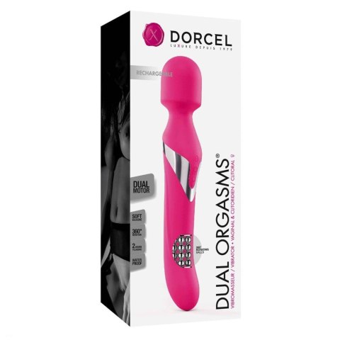 DUAL ORGASMS Magenta | Dwustronny wibrator Dorcel – Rotacje + Różdżka DUAL ORGASMS Magenta | Dwustronny wibrator Dorcel – Rotacje + Różdżka