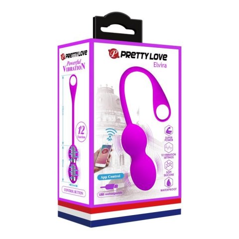 Pretty Love Elvira Purple – Wibrujące Kulki Kegla z Aplikacją | 12 Trybów Pretty Love Elvira Purple – Wibrujące Kulki Kegla z Aplikacją | 12 Trybów