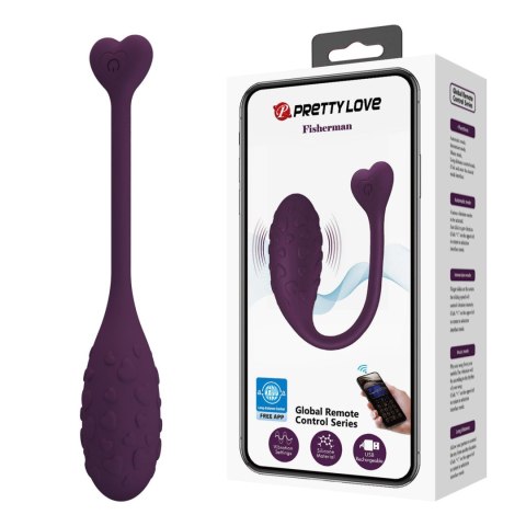 PRETTY LOVE – Fisherman Purple | Jajeczko wibrujące z aplikacją