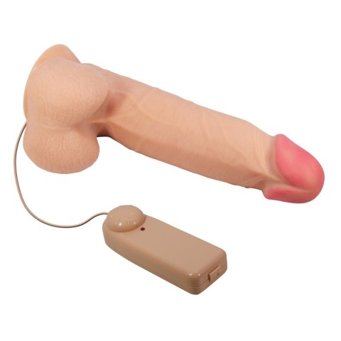 BAILE - Sliding Skin 8,5'' Flesh Vibration Bendable Suction base TPR ABS