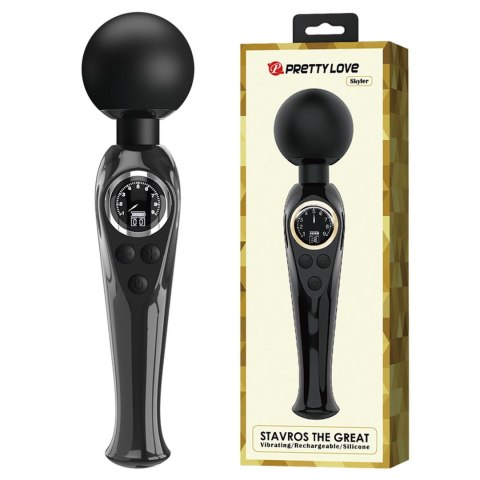 PRETTY LOVE™ Skyler Black – Potężny Masażer z 10 Funkcjami Wibracji