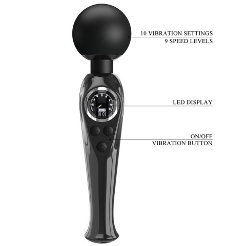 PRETTY LOVE™ Skyler Black – Potężny Masażer z 10 Funkcjami Wibracji PRETTY LOVE™ Skyler Black – Potężny Masażer z 10 Funkcjami Wibracji