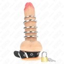 KINK Pasek skorzany z blokadą i 5 metalowymi pierścieniami 21x2cm KINK RING POWER