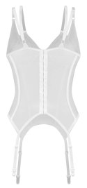 Obsessive Arrowel Basque L/XL Koronkowy Transparentny Biały Obsessive