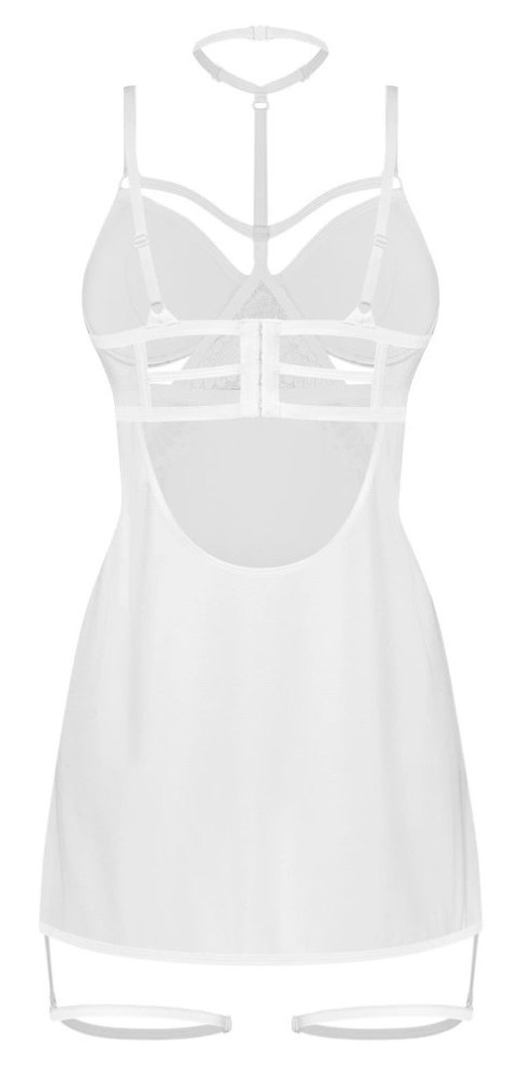 Obsessive Arrowel Chemise biała 2XL/3XL z koronką i paskami Obsessive Obsessive Arrowel Chemise biała 2XL/3XL z koronką i paskami Obsessive