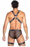 Playboy Lingerie Mens Dark Room Set - Czarny Komplet z Szelkami Playboy Lingerie Playboy Lingerie Mens Dark Room Set - Czarny Komplet z Szelkami Playboy Lingerie