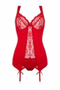 Vibe Couture Marzia czerwony zestaw top z paskami i figi koronkowe Christine