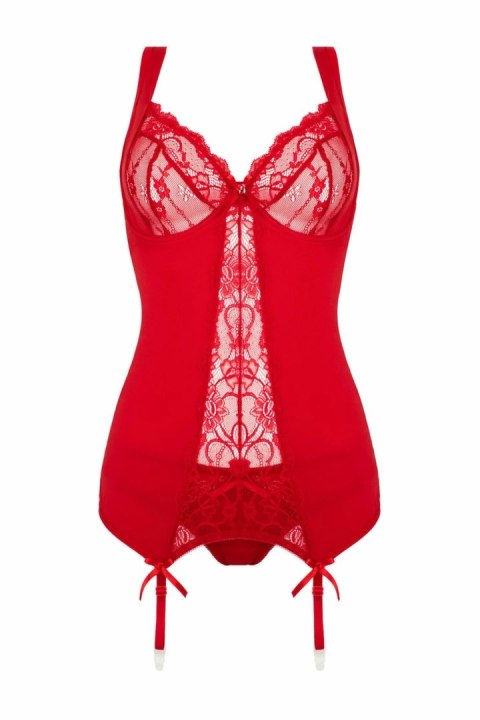 Vibe Couture Marzia czerwony zestaw top z paskami i figi koronkowe Christine Vibe Couture Marzia czerwony zestaw top z paskami i figi koronkowe Christine