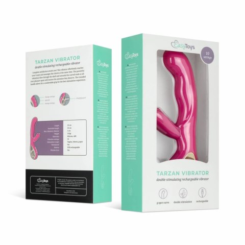 Dream Toys Tarzan Pink - wielofunkcyjny model z 10 trybami pracy Easytoys Vibe Collection Dream Toys Tarzan Pink - wielofunkcyjny model z 10 trybami pracy Easytoys Vibe Collection