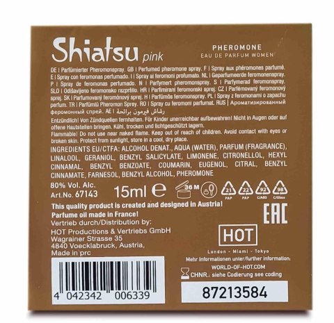 SHIATSU Pheromon Fragrance woman pink 15 ml SHIATSU Pheromon Fragrance woman pink 15 ml