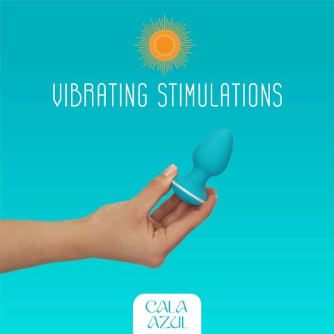 Cala Azul Blanca - Biały wibrujący korek analny, wodoodporny, USB Cala Azul Cala Azul Blanca - Biały wibrujący korek analny, wodoodporny, USB Cala Azul