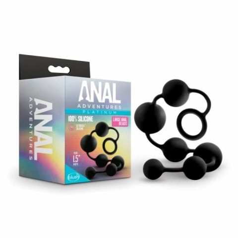 Blush Novelties Platinum Koraliki silikonowe Large czarne 28 cm Anal Adventures Blush Novelties Platinum Koraliki silikonowe Large czarne 28 cm Anal Adventures