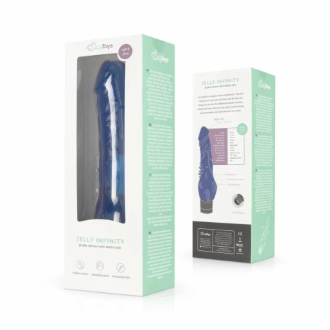 Jelly Infinity Wibrator Model Blue - miękki, elastyczny, 54 mm Easytoys Vibe Collection Jelly Infinity Wibrator Model Blue - miękki, elastyczny, 54 mm Easytoys Vibe Collection