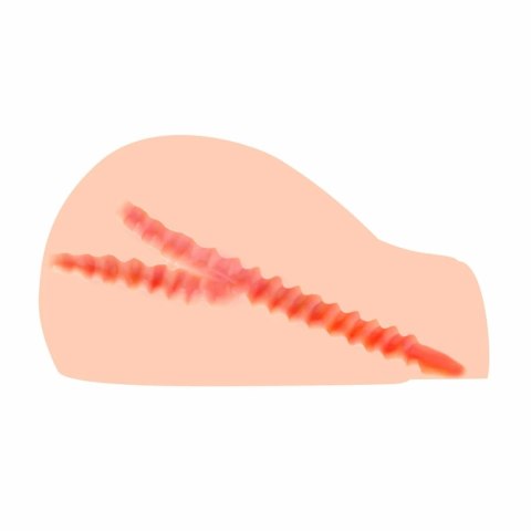 Pretty Love Juliana - anatomiczna maszyna intymna z podwojną strukturą, beżowa Kokos