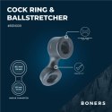 Boners Pierścień anatomiczny z separatorem - silikonowy, szary Boners