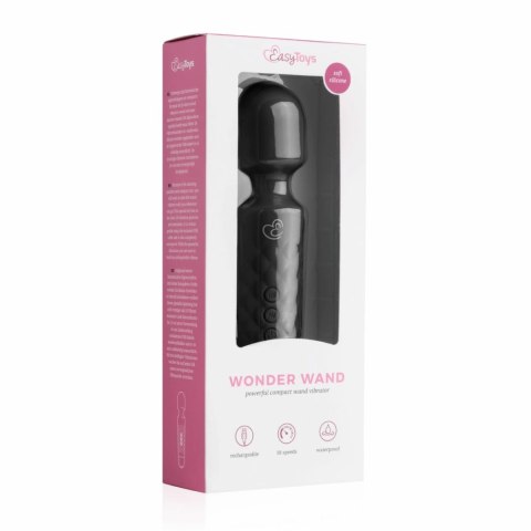 EasyToys Mini Wand Czarny - Kompaktowy Masażer Wielofunkcyjny Easytoys Wand Collection EasyToys Mini Wand Czarny - Kompaktowy Masażer Wielofunkcyjny Easytoys Wand Collection