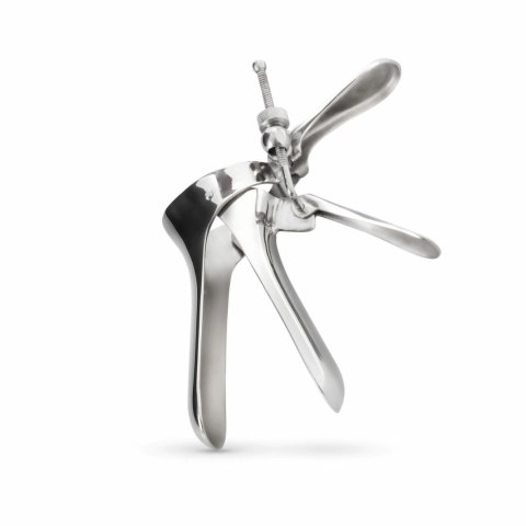 Mystim Cusco Speculum Large - stalowy, regulowany przyrząd medyczny Sinner Gear Unbendable