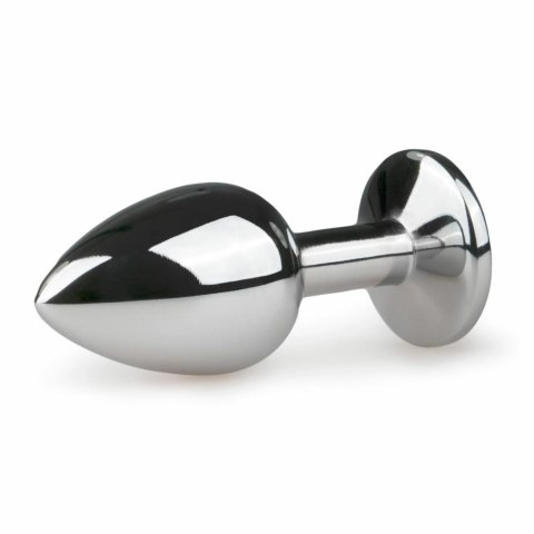 Diogol Metalowy Plug Anatomiczny Silver/Clear S z Kryształem Easytoys Anal Collection Diogol Metalowy Plug Anatomiczny Silver/Clear S z Kryształem Easytoys Anal Collection