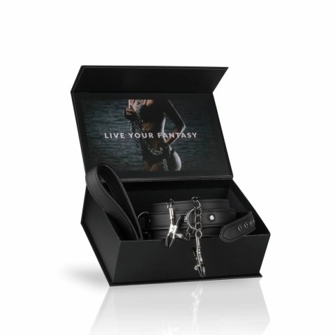 EasyToys Skorzany Kołnierz Regulowany z Łańcuszkami Metalowymi 45 cm Easytoys Fetish Collection EasyToys Skorzany Kołnierz Regulowany z Łańcuszkami Metalowymi 45 cm Easytoys Fetish Collection