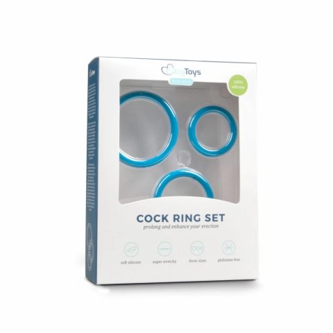 EasyToys Zestaw 3 Elastycznych Pierścieni Silikonowych Niebieski Easytoys Men Only EasyToys Zestaw 3 Elastycznych Pierścieni Silikonowych Niebieski Easytoys Men Only