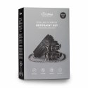 Ouch! Zestaw skorzany kołnierz z mankietami na ręce, regulowany czarny Easytoys Fetish Collection