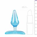 TOYZ4LOVERS Anal Plug Motyl Transparentny Niebieski 7 cm TPE z Przyssawką Easytoys Online Only