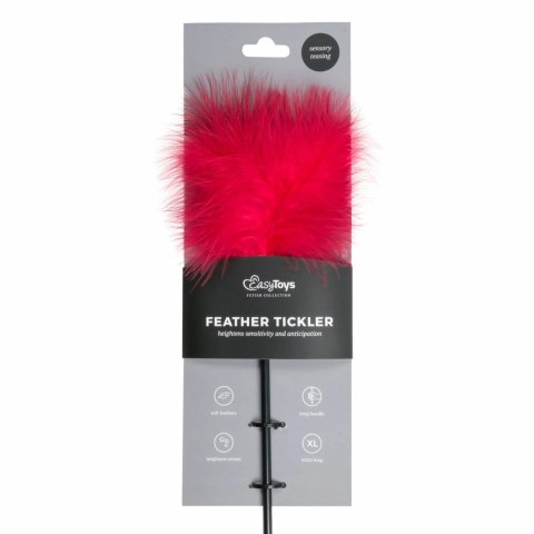 Tease & Please Red Tickler Long - piorkowy gadżet na długim uchwycie Easytoys Fetish Collection Tease & Please Red Tickler Long - piorkowy gadżet na długim uchwycie Easytoys Fetish Collection