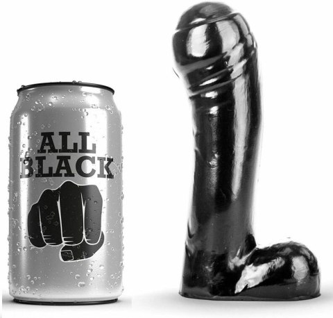 All Black Model 15 cm - Czarny element intymny, gładka powierzchnia ALL BLACK