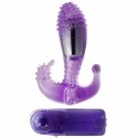 Baile Ripple Liliowy - wielofunkcyjny stymulator z wibracjami, silikon BAILE Baile Ripple Liliowy - wielofunkcyjny stymulator z wibracjami, silikon BAILE