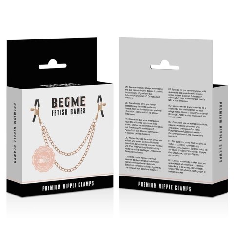 Begme Premium Black Edition - Zaciski na Sutki z Łańcuszkiem, Stal BEGME BLACK EDITION Begme Premium Black Edition - Zaciski na Sutki z Łańcuszkiem, Stal BEGME BLACK EDITION